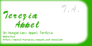 terezia appel business card